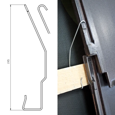Spinka uniwersalna do dachówki ceramicznej MD - op. 250 szt.