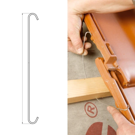 Spinka uniwersalna do dachówki ceramicznej MD 417 - op. 100 szt.