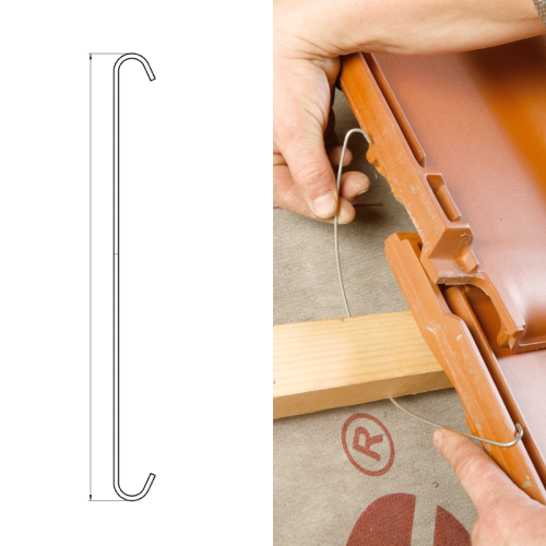 Przejdź do produktu Spinka uniwersalna do dachówki ceramicznej MD 417 - op. 100 szt.