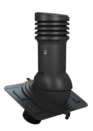 Kominek wentylacyjny EVO UNIWERSALNY do blachodachówek i blach trapezowych Czarny