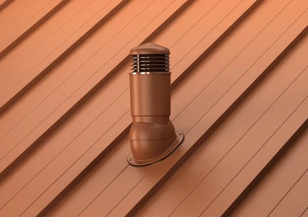 Kominek wentylacyjny PLUS NORMAL (izolowany) na pokrycia bitumiczne, trapezowe, blachy płaskie - fi 125