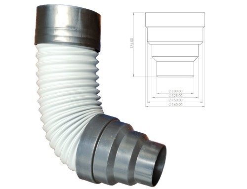 Przejdź do produktu Rura przyłączeniowa EXTRA do kominków ceramicznych - fi 150